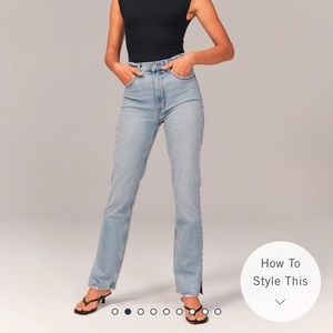 Abercrombie 90s straight ultra high rise